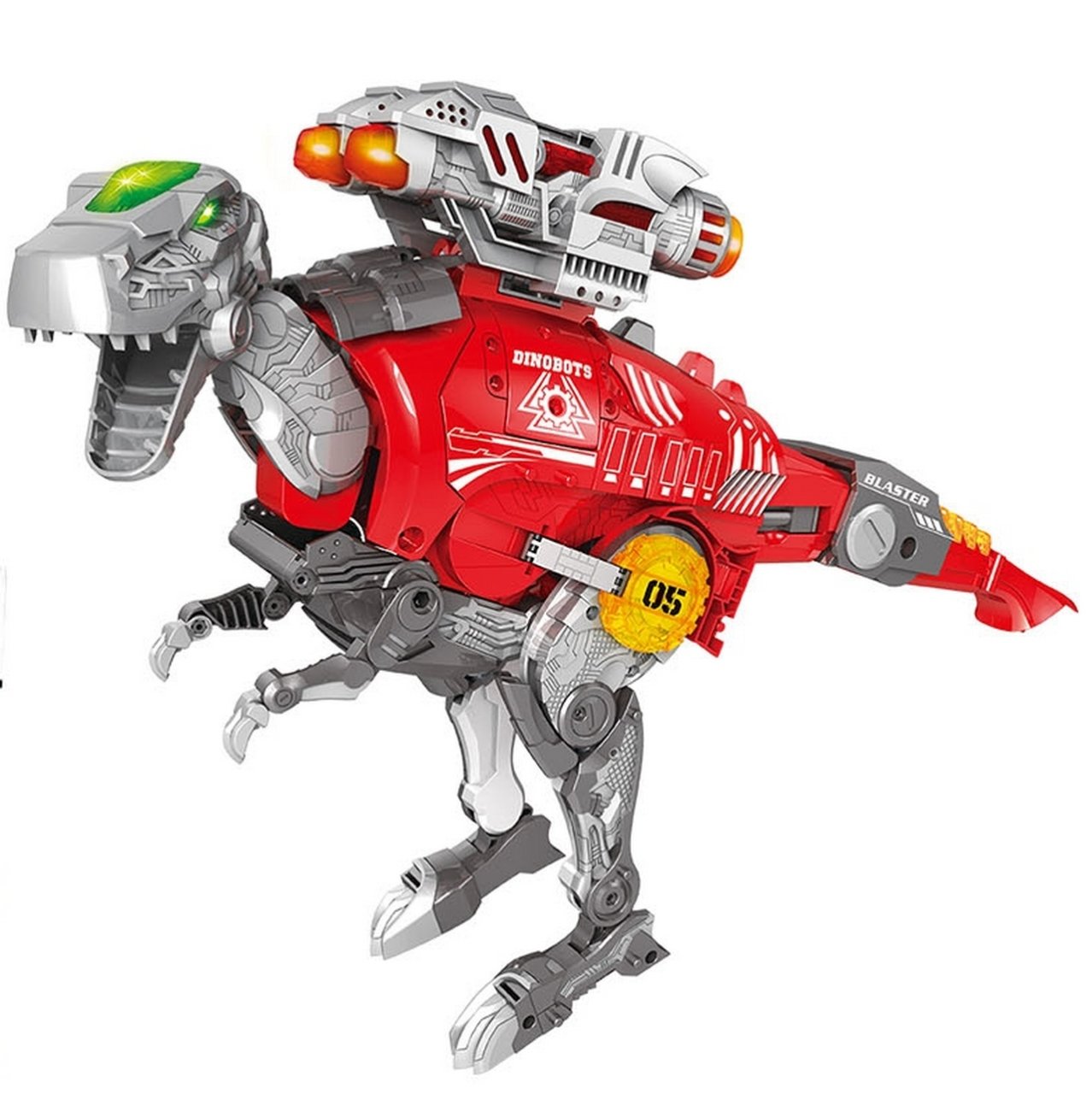 Трансформер Dinobots 2в1 робот-бластер, красный  